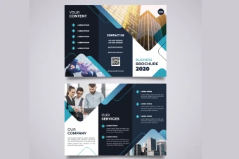 طرح لایه باز بروشور سه لتی تبلیغاتی برای تمام مشاغل و خدمات شماره 18