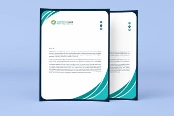 قالب لایه باز سربرگ تجاری/شرکت های خصوصی/اداری