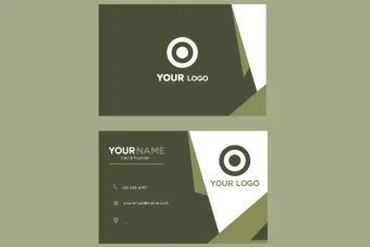 دانلود فایل لایه باز کارت ویزیت سبز در فتوشاپ