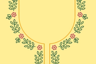 طرح گلدوزی یقه و سرآستین