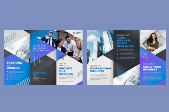 طرح لایه باز بروشور سه لتی تبلیغاتی برای تمام مشاغل و خدمات شماره 19