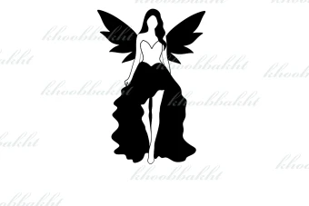 دانلود طرح وکتور فرشته با بالهای زیبا