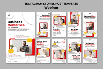 9 قالب آماده استوری مخصوص وبینار