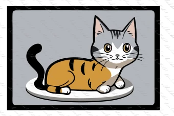 دانلود طرح وکتور گربه ی ملوس و زیبای قهوه ای و طوسی