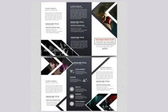 طرح لایه باز بروشور سه لتی تبلیغاتی برای تمام مشاغل و خدمات شماره 22