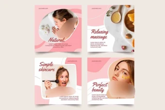 دانلود قالب پست اینستاگرام خدمات زیبایی پوست