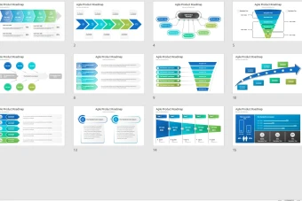 قالب پاورپوینت agile  ارائه نقشه راه