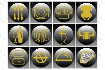 دانلود 12 کاور هایلایت استوری اینستاگرام طوسی و طلایی مخصوص رستوران و سالن غذاخوری