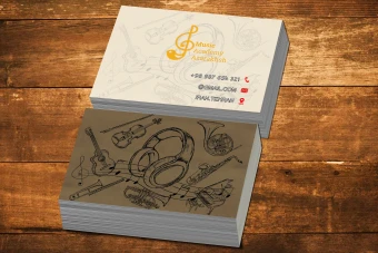 کارت ویزیت آموزشگاه موسیقی