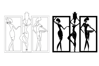 وکتور زنان آفریقا مخصوص تابلو دیواری