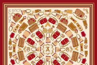 طرح روسری louis vuitton چاپ دیجیتال