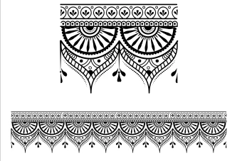 طرح اسلیمی وکتور خطی از نمای