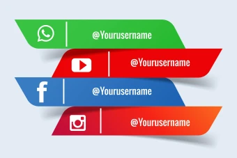 بنر سوشال مدیا معرفی شبکه های اجتماعی