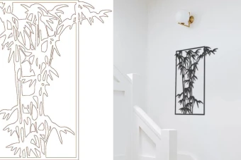 وکتور بامبو مناسب جهت حکاکی و برش لیزری چوب و فلز