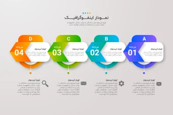 فایل لایه باز اینفوگرافیک همراه با پوشه فونت