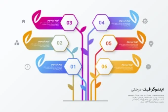 فایل لایه باز اینفوگرافیک همراه با پوشه فونت