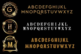 5  لوگوی حروف در فریم تزئینی