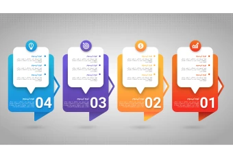 فایل لایه باز اینفوگرافیک همراه با پوشه فونت