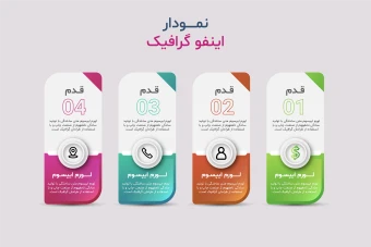 فایل لایه باز اینفوگرافیک همراه با پوشه فونت