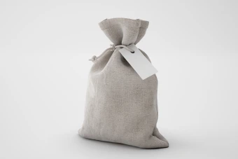 موکاپ اتکیت یا لیبل روی گونی