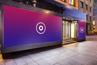 موکاپ بنر و استند جاور در فروشگاه