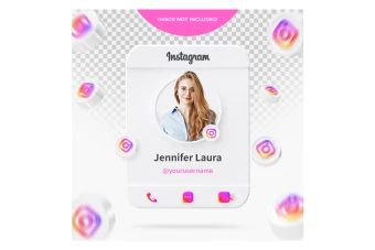 موکاپ عکس پروفایل اینستاگرام لایه باز psd