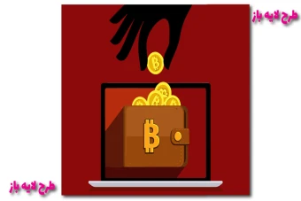 طرح لایه باز از طرح کیف پول بیت کوین کاملا لایه باز جهت تغییر اندازه و رنگ