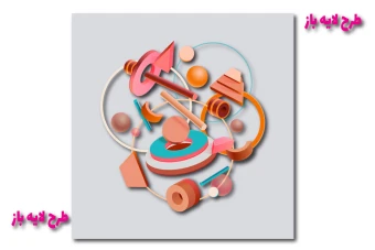 طرح لایه باز از اشیاء هندسی  کاملا لایه باز جهت تغییر اندازه و رنگ