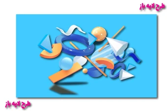 طرح لایه باز از اشیاء هندسی  کاملا لایه باز جهت تغییر اندازه و رنگ