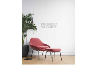 موکاپ کاغذ دیعیا بنر دیواری