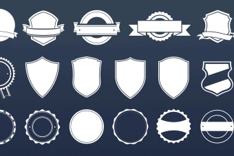 قالب دور لوگو و متن