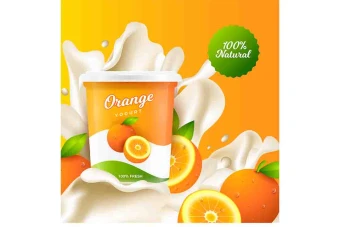 پس زمینه تصویر وکتور شیر و پرتغال