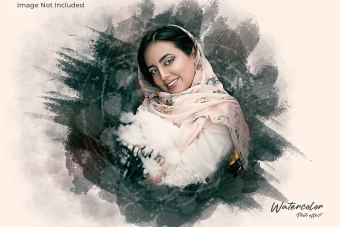 دانلود طرح لایه باز افکت نقاشی آبرنگ