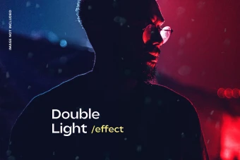 دانلود طرح لایه باز افکت نور قرمز آبی