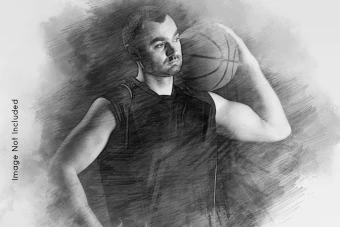 طرح لایه باز افکت اسکیس