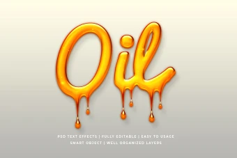 استایل فونت سه بعدی زرد نارنجی