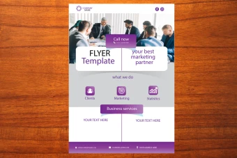 طرح لایه باز تراکت یا فلایر و پوستر تبلیغاتی تجاری و شرکتی شماره 34