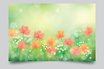 طرح لایه باز با موضوع بهار برای تولید پوستر، بنر و کارت پستال