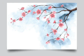 طرح لایه باز با موضوع بهار برای تولید پوستر، بنر و کارت پستال