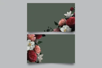 طرح لایه باز کارت پستال با شکوفه های بهاری