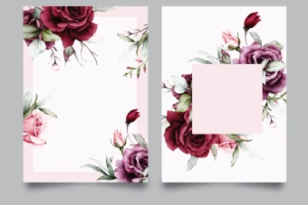 طرح لایه باز کارت پستال با شکوفه های بهاری