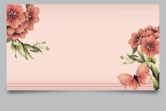 طرح لایه باز کارت پستال با شکوفه های بهاری