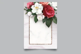 طرح لایه باز کارت پستال با شکوفه های بهاری