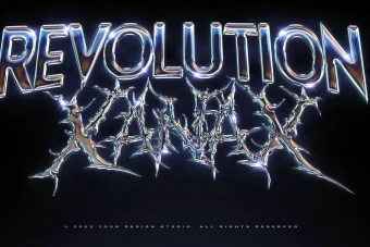 تکست افکت کروم ( Chrome )