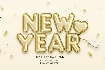 استایل متن سه بعدی طلایی