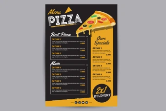 قالب لایه باز منوی رستوران برای رستوران و فست فود و کافی شاپ   شماره 2