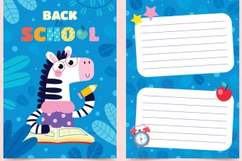 جلد دفتر یا پلنر با طرح گورخر فانتزی به صورت لایه باز