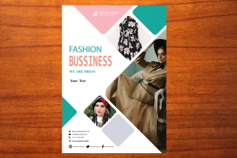 طرح لایه باز تراکت یا فلایر و پوستر تبلیغاتی برای تمامی مشاغل بخصوص فروشگاه پوشاک و لباس شماره 41