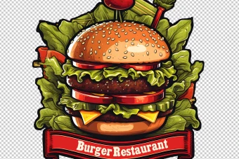 وکتور همبرگر فست فود