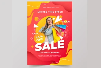 قالب لایه باز تراکت یا پوستر تبلیغاتی فروش به مناسبت  نوروز برای تمامی مشاغل تجاری شماره 45